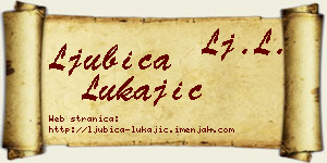 Ljubica Lukajić vizit kartica